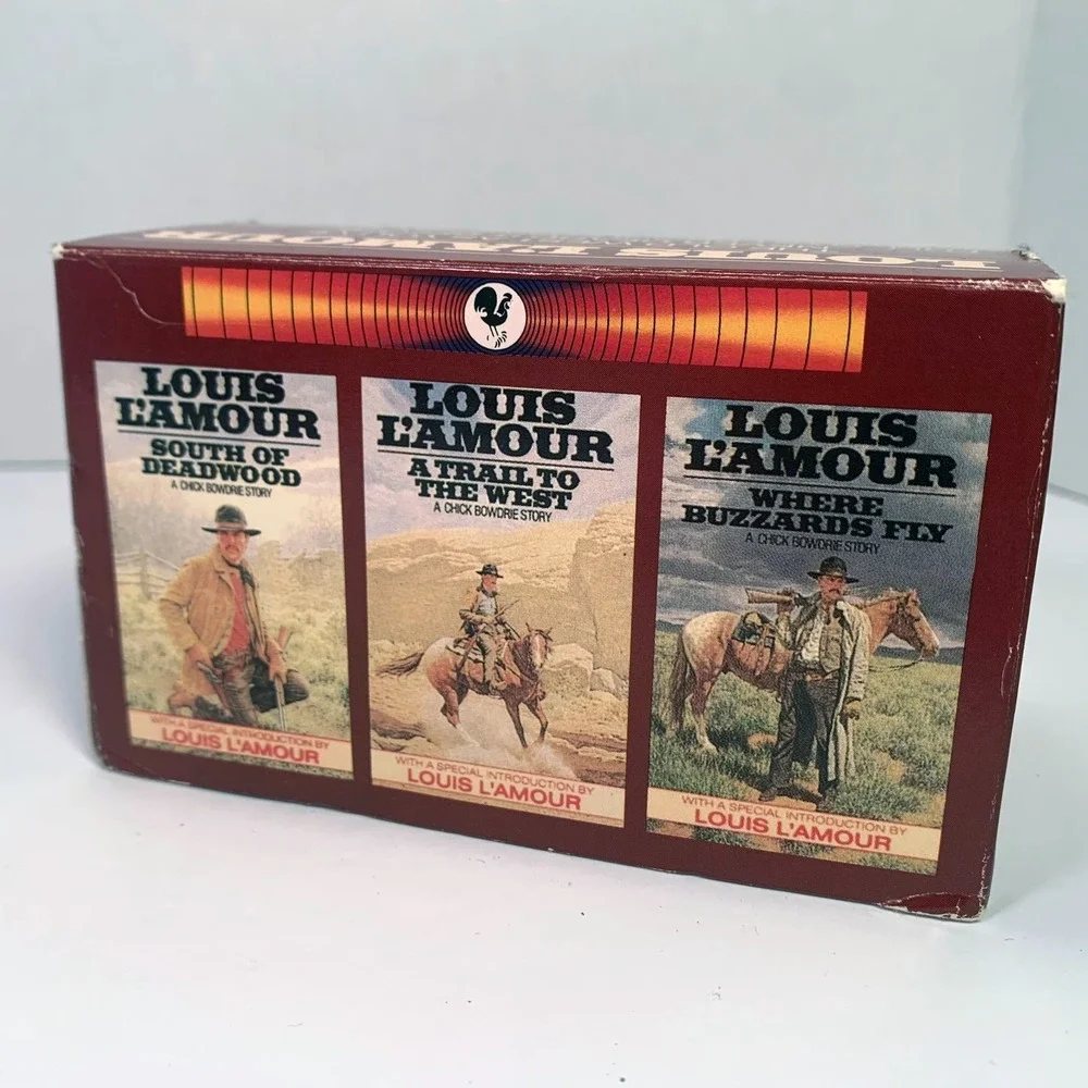 Louis L'Amour - The Chick Bowdrie Box Set Audio Book 3 Cassette Tapes‎